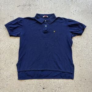 Vintage 60s Jantzen Navy Cotton Boxy Polo Shirt